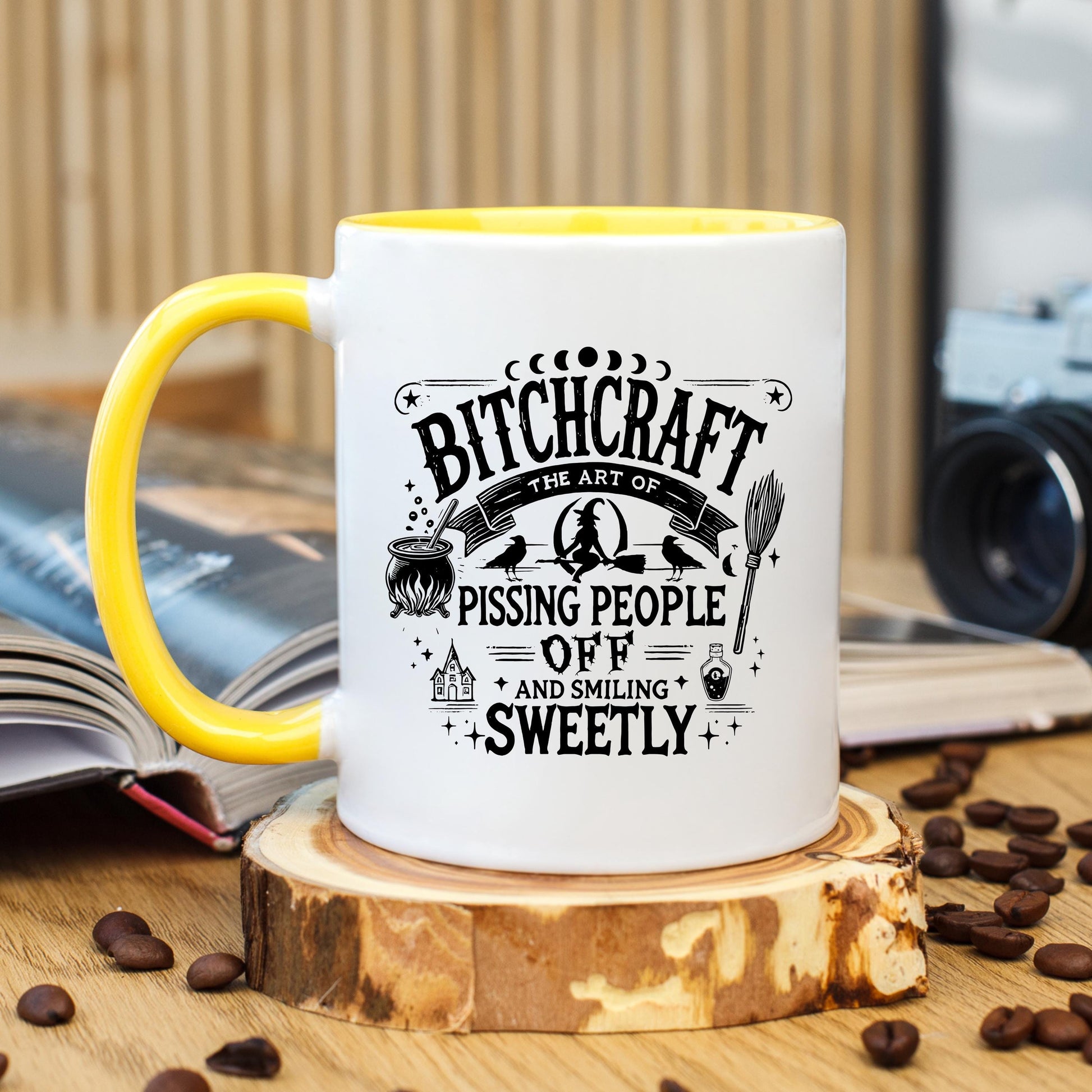 Funny Witch Mug, Bitchcraft Coffee Mug, Halloween Coffee Cup, Witch Gift Mug, Sarcastic Witch Mug, 11oz 15oz Ceramic Mug