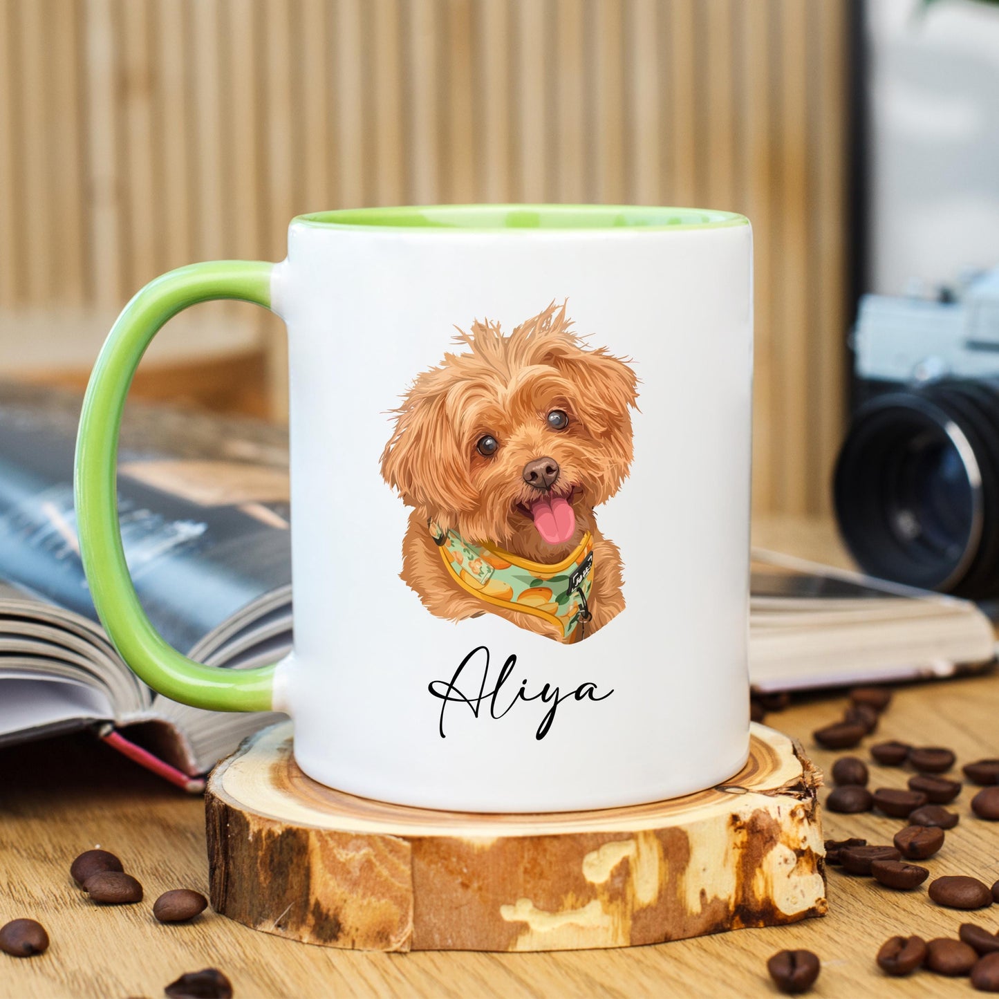 Custom Pet Portrait Coffee Mug, Hand Drawn Dog Mug, Personalized Cat Mug, Pet Photo Mug, Ceramic Mug, 11 oz Mug, 15 oz Mug