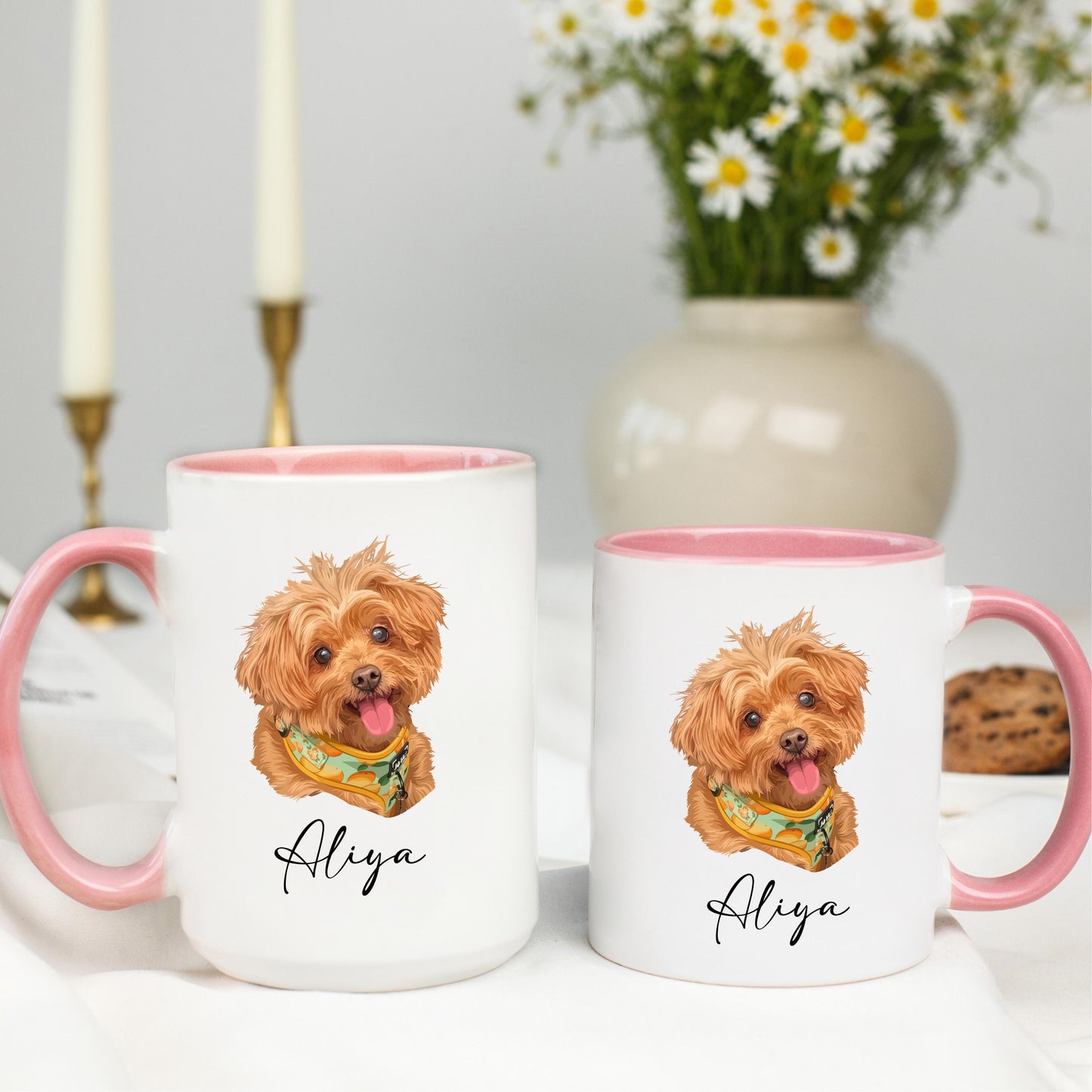 Custom Pet Portrait Coffee Mug, Hand Drawn Dog Mug, Personalized Cat Mug, Pet Photo Mug, Ceramic Mug, 11 oz Mug, 15 oz Mug