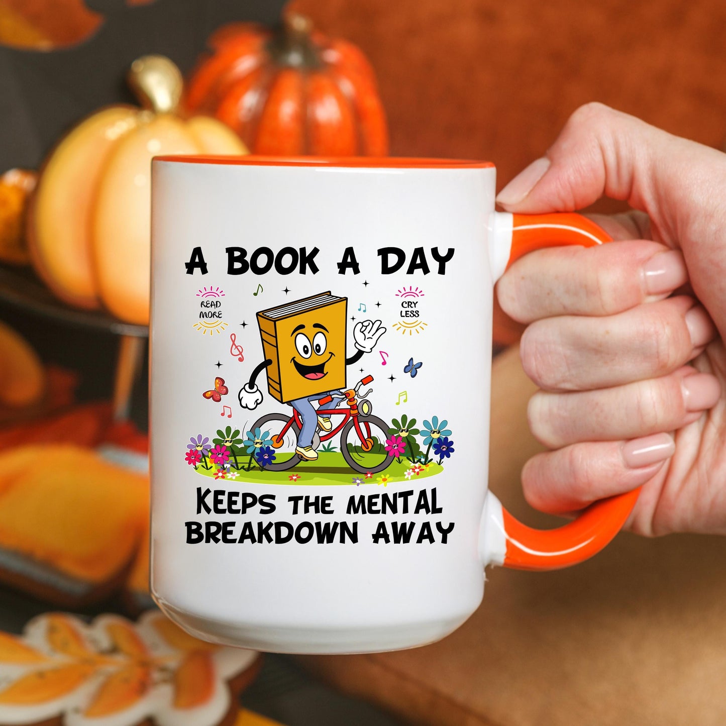 A Book a Day Coffee Mug, Funny Book Lover Mug, Reading Coffee Cup, Bookworm Mug, Ceramic Mug, 11 oz Mug, 15 oz Mug