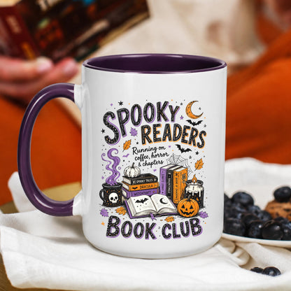 Spooky Readers Book Club Coffee Mug, Halloween Book Lover Mug, Horror Reader Coffee Cup, Ceramic Mug, 11 oz Mug, 15 oz Mug