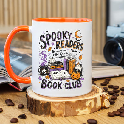 Spooky Readers Book Club Coffee Mug, Halloween Book Lover Mug, Horror Reader Coffee Cup, Ceramic Mug, 11 oz Mug, 15 oz Mug