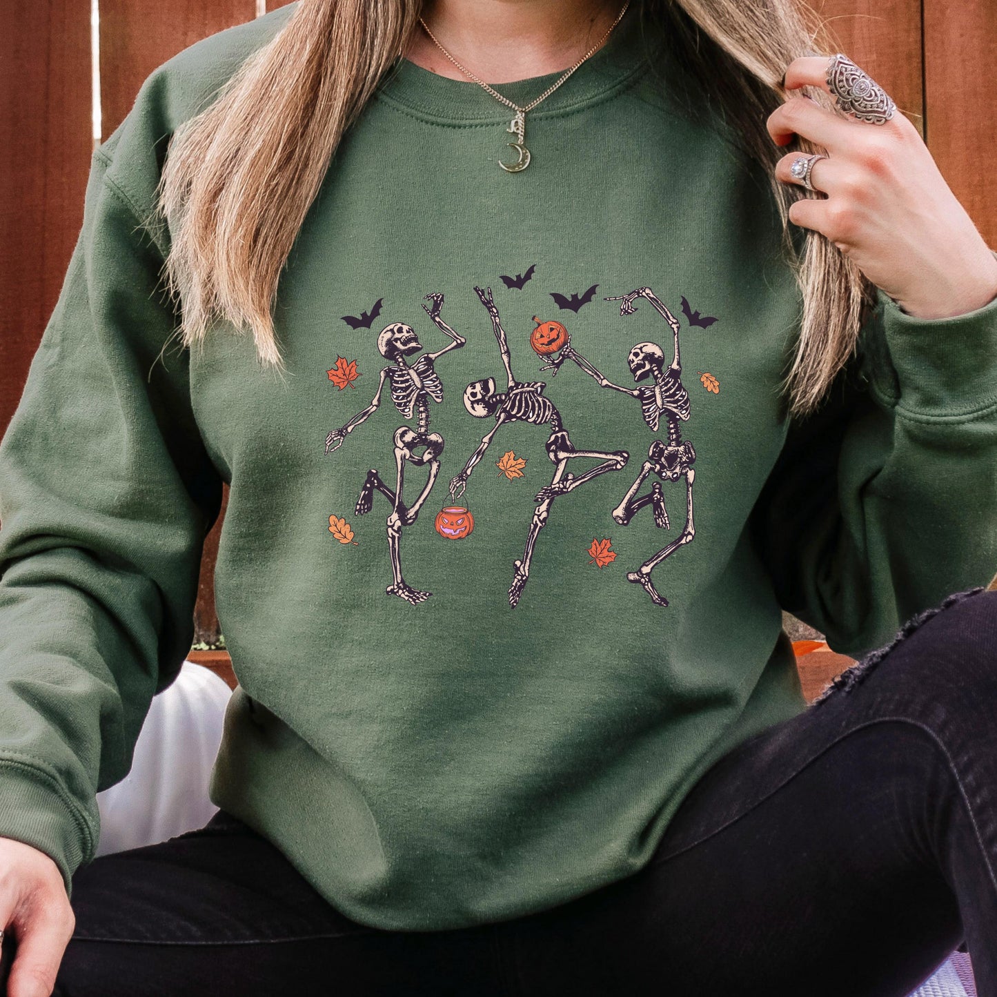 Dancing Skeleton Sweatshirt, Vintage Halloween Crewneck, Spooky Season Sweatshirt, Cute Skeleton Sweatshirt, Fall Crewneck Gift