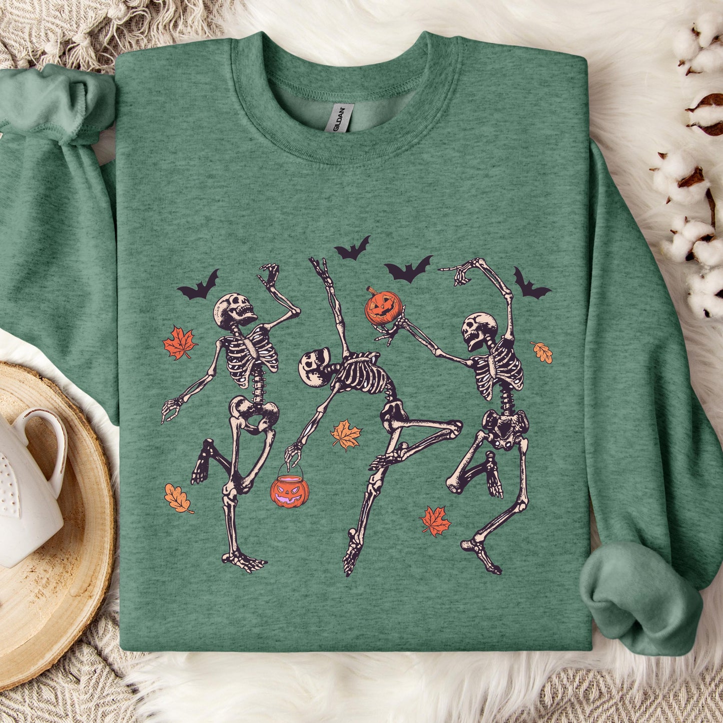 Dancing Skeleton Sweatshirt, Vintage Halloween Crewneck, Spooky Season Sweatshirt, Cute Skeleton Sweatshirt, Fall Crewneck Gift