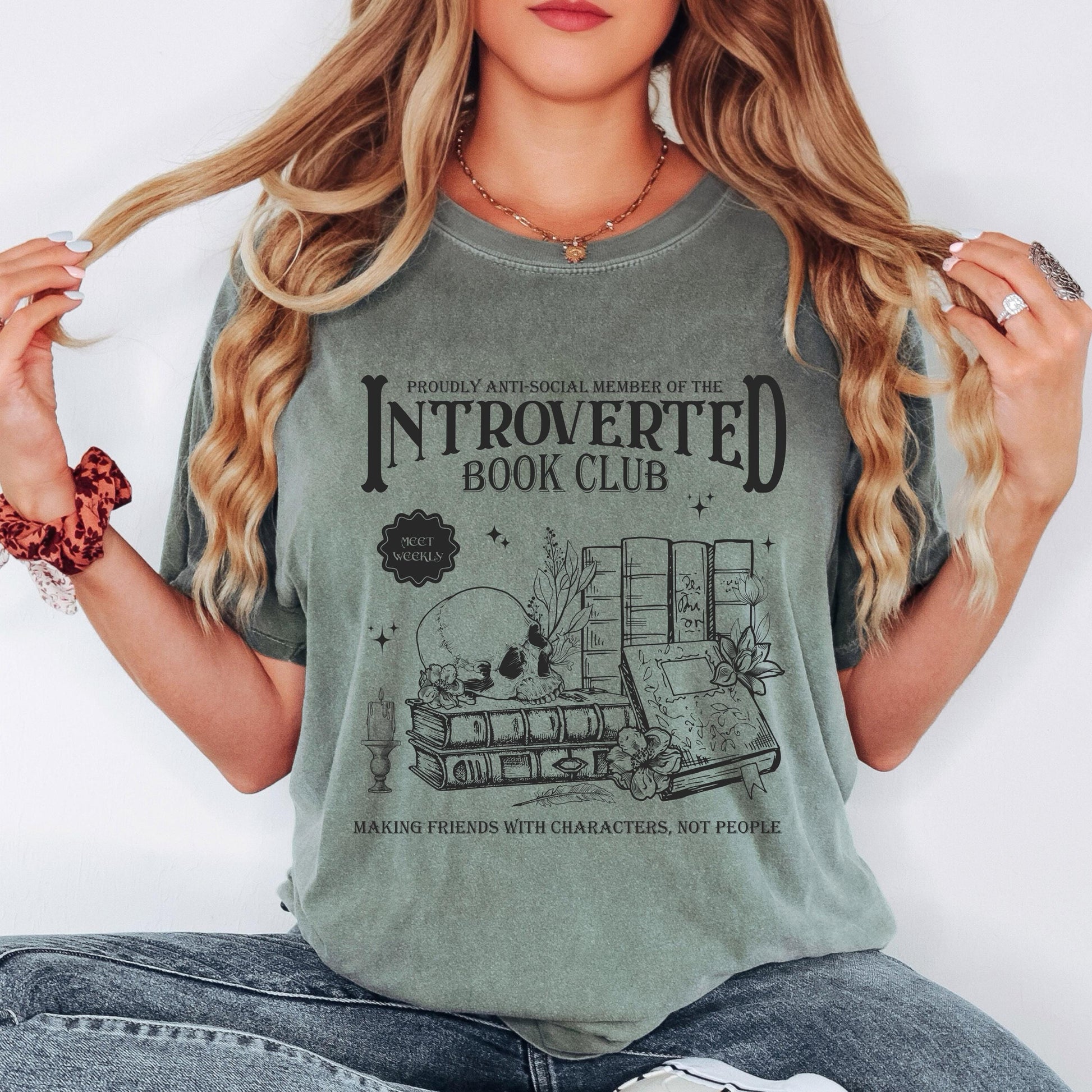 Introverted Book Club Shirt, Book Lover Shirt, Reading Shirt