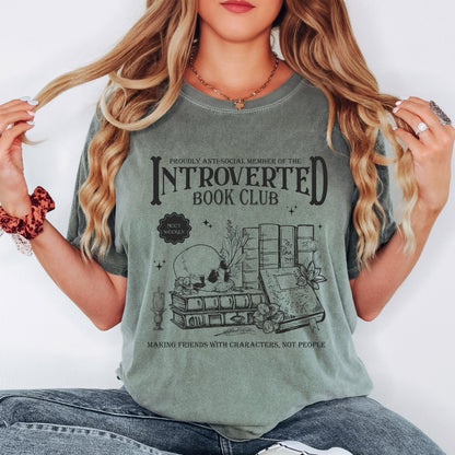 Introverted Book Club Shirt, Book Lover Shirt, Reading Shirt