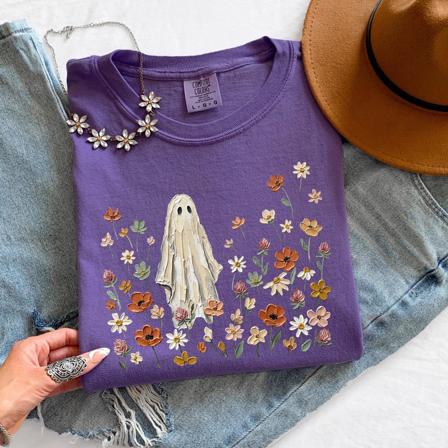 Cute Ghost Shirt, Halloween Ghost Tee, Vintage Halloween Shirt, Spooky Season Tee, Comfort Colors Shirt