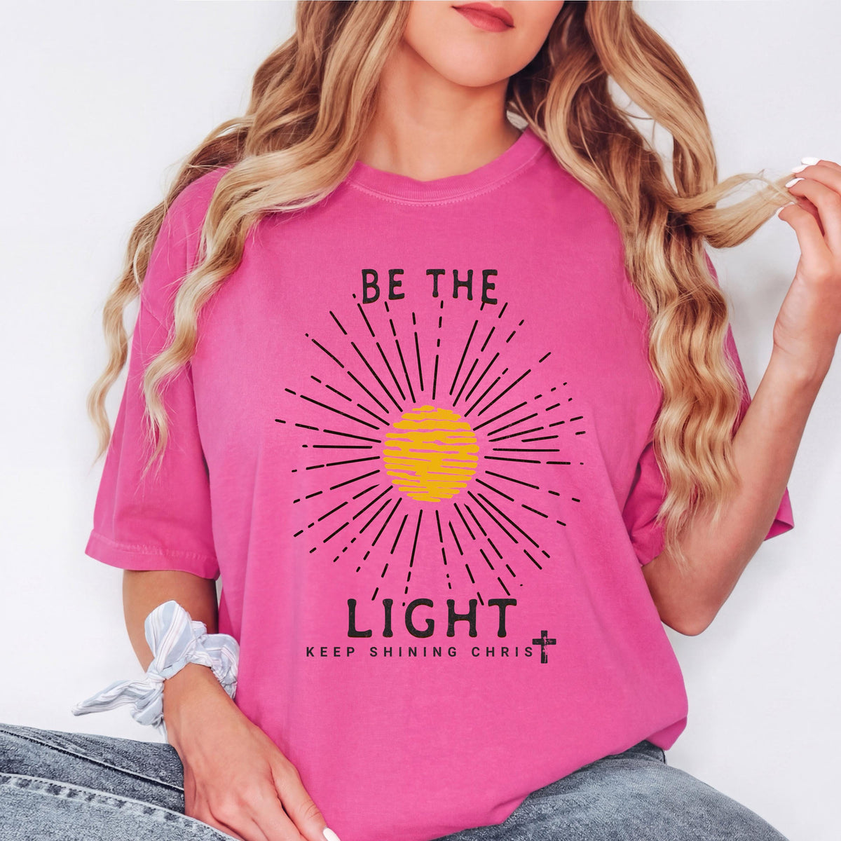 Be the Light Christian Shirt, Keep Shining for Christ Tee, Faith Graphic Tee, Inspirational Bible Verse Shirt, Comfort Colors Christian Tee