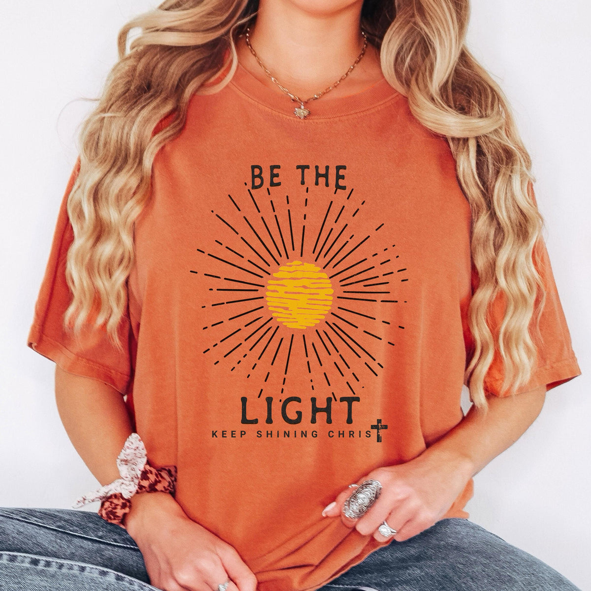 Be the Light Christian Shirt, Keep Shining for Christ Tee, Faith Graphic Tee, Inspirational Bible Verse Shirt, Comfort Colors Christian Tee