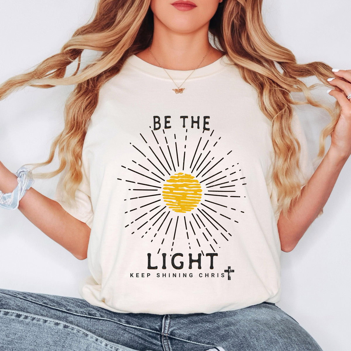Be the Light Christian Shirt, Keep Shining for Christ Tee, Faith Graphic Tee, Inspirational Bible Verse Shirt, Comfort Colors Christian Tee
