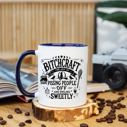 Funny Witch Mug, Bitchcraft Coffee Mug, Halloween Coffee Cup, Witch Gift Mug, Sarcastic Witch Mug, 11oz 15oz Ceramic Mug