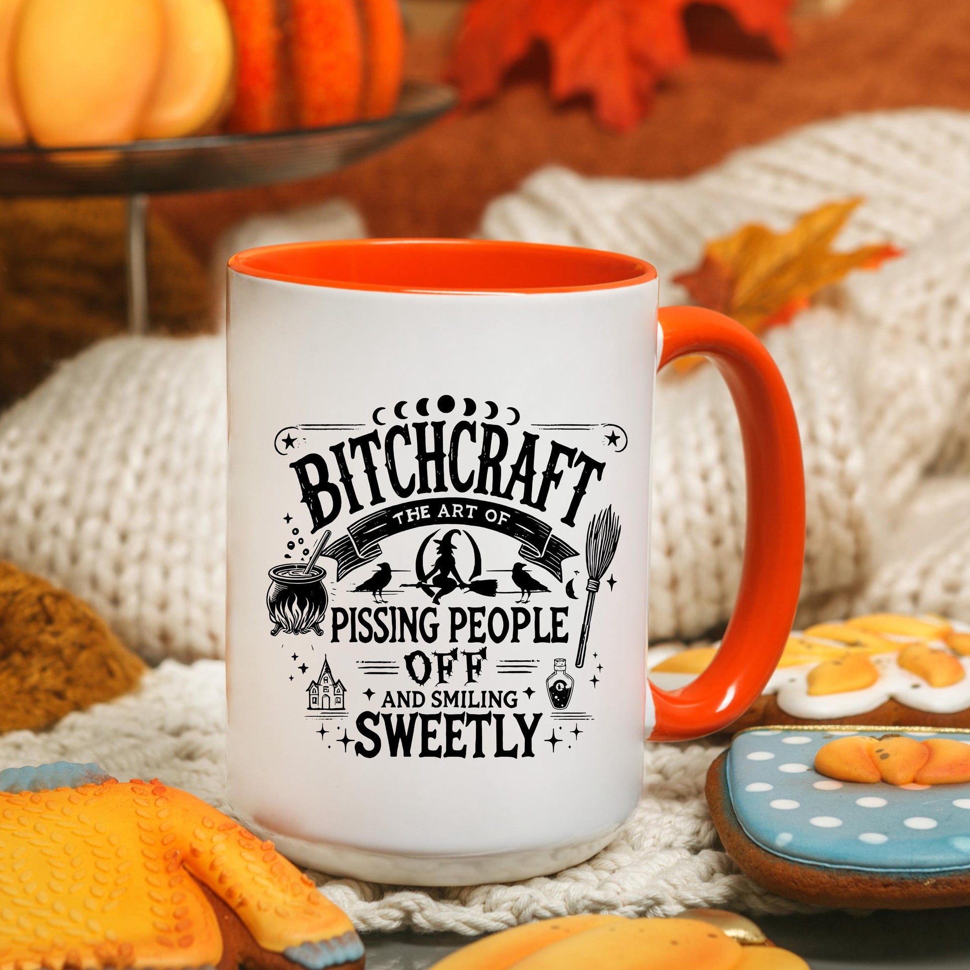 Funny Witch Mug, Bitchcraft Coffee Mug, Halloween Coffee Cup, Witch Gift Mug, Sarcastic Witch Mug, 11oz 15oz Ceramic Mug