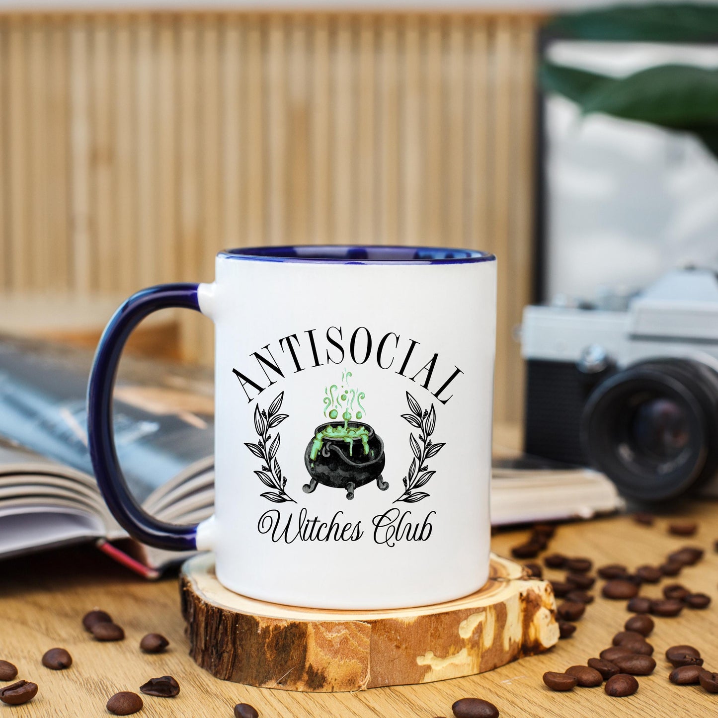 Antisocial Witches Club Coffee Mug, Funny Witch Mug, Halloween Coffee Cup, Ceramic Mug, 11 oz Mug, 15 oz Mug