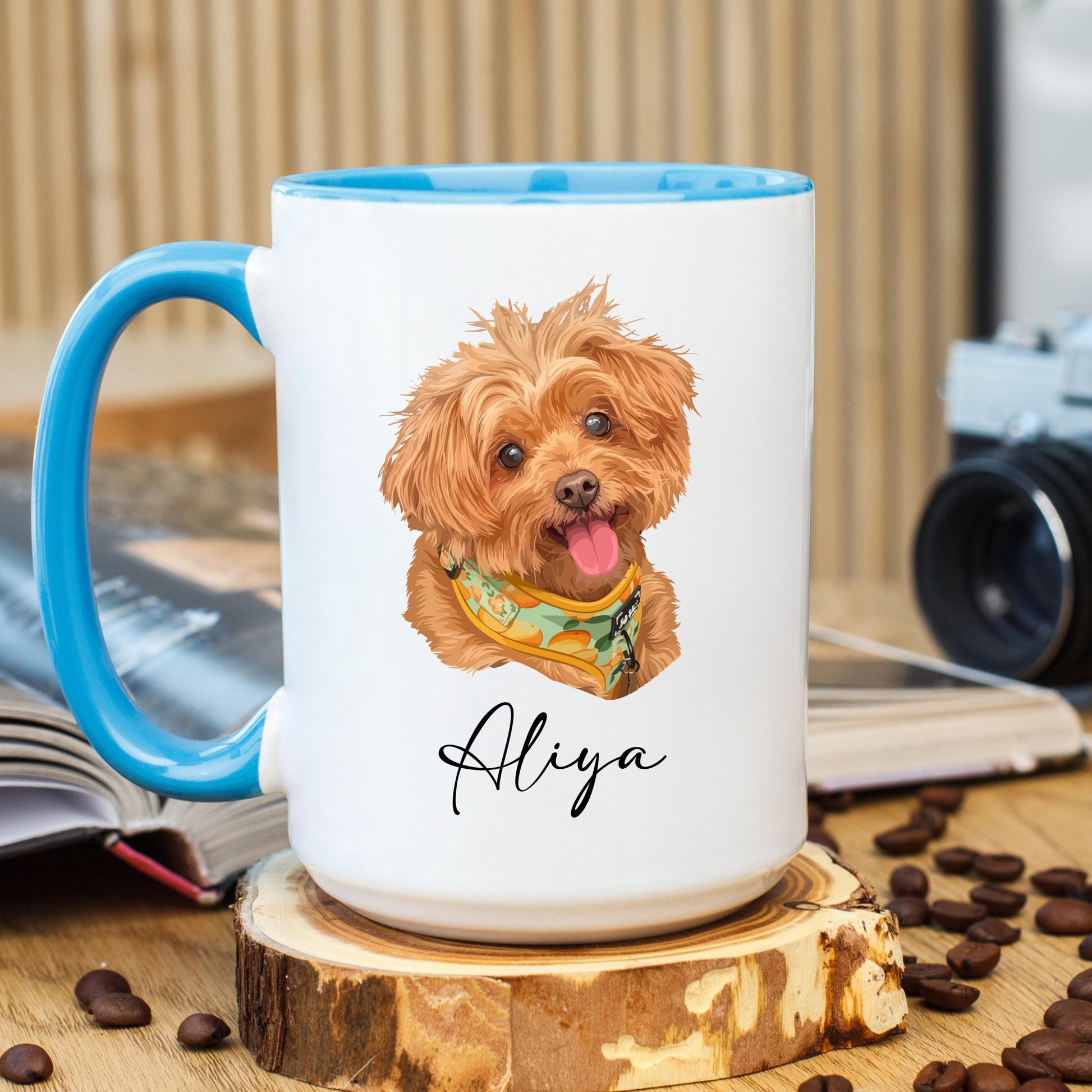 Custom Pet Portrait Coffee Mug, Hand Drawn Dog Mug, Personalized Cat Mug, Pet Photo Mug, Ceramic Mug, 11 oz Mug, 15 oz Mug