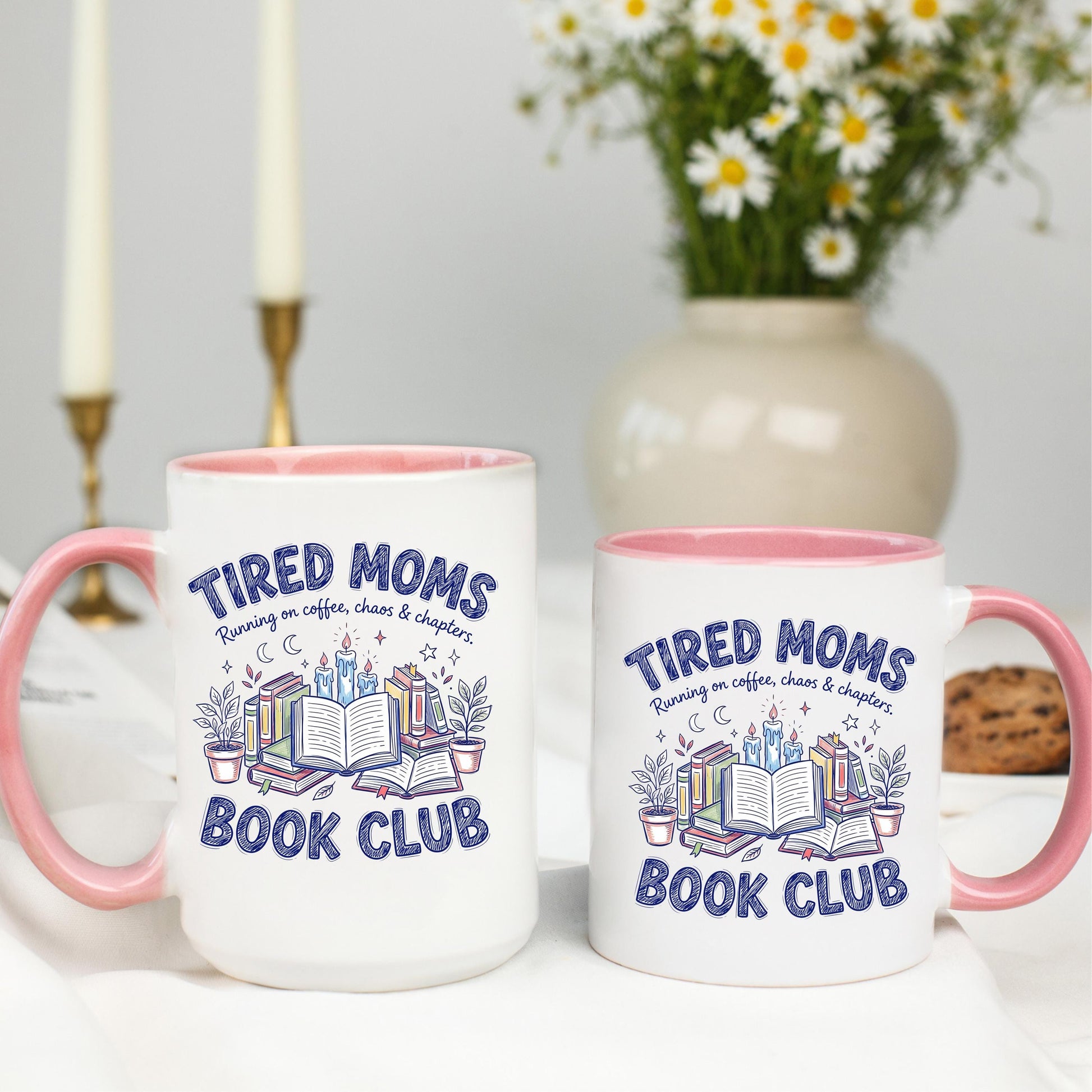 Tired Moms Book Club Coffee Mug, Funny Book Lover Mug, Reading Coffee Cup, Book Club Mug, Ceramic Mug, 11 oz Mug, 15 oz Mug