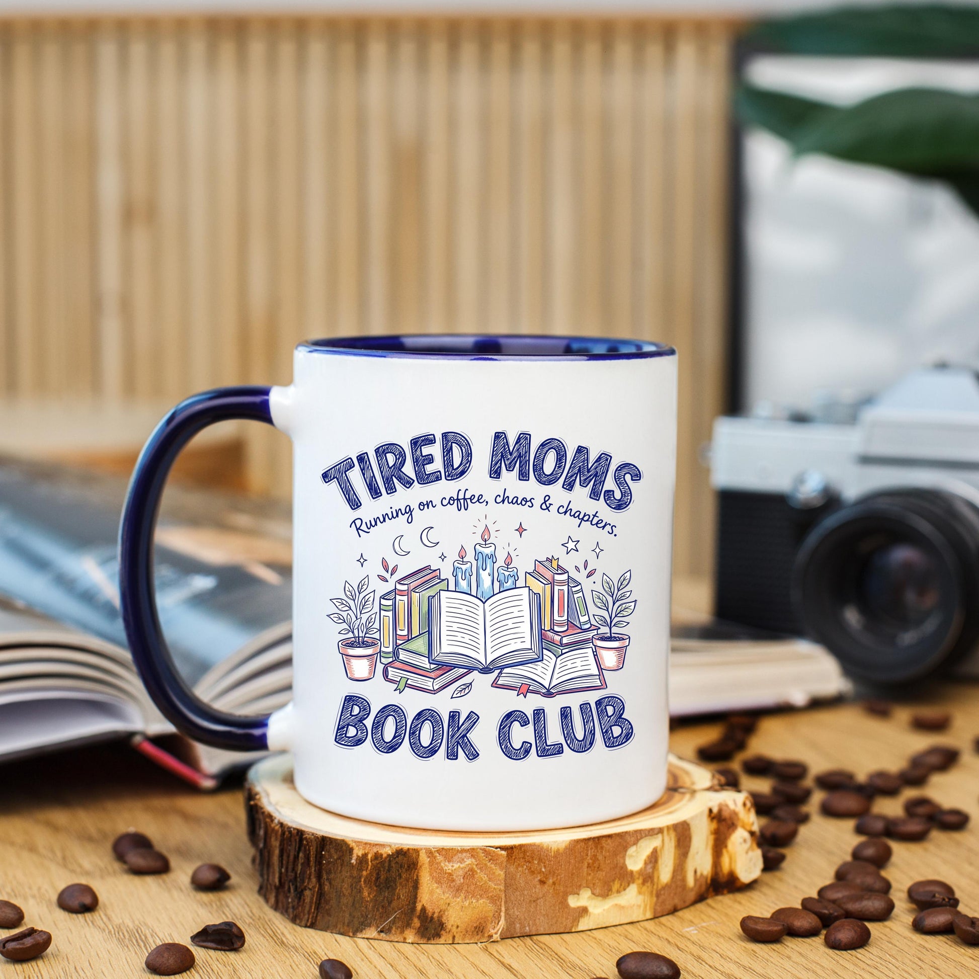 Tired Moms Book Club Coffee Mug, Funny Book Lover Mug, Reading Coffee Cup, Book Club Mug, Ceramic Mug, 11 oz Mug, 15 oz Mug