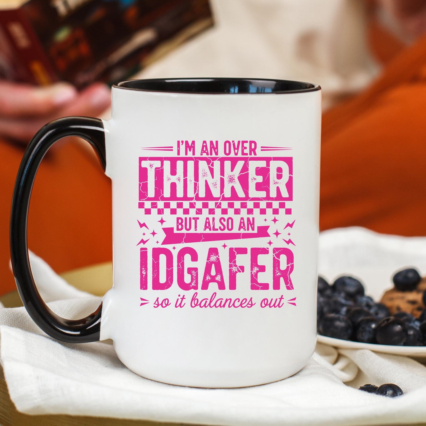 Overthinker Coffee Mug, Funny Anxiety Mug, Introvert Coffee Cup, Sarcastic Ceramic Mug, 11 oz Mug, 15 oz Mug