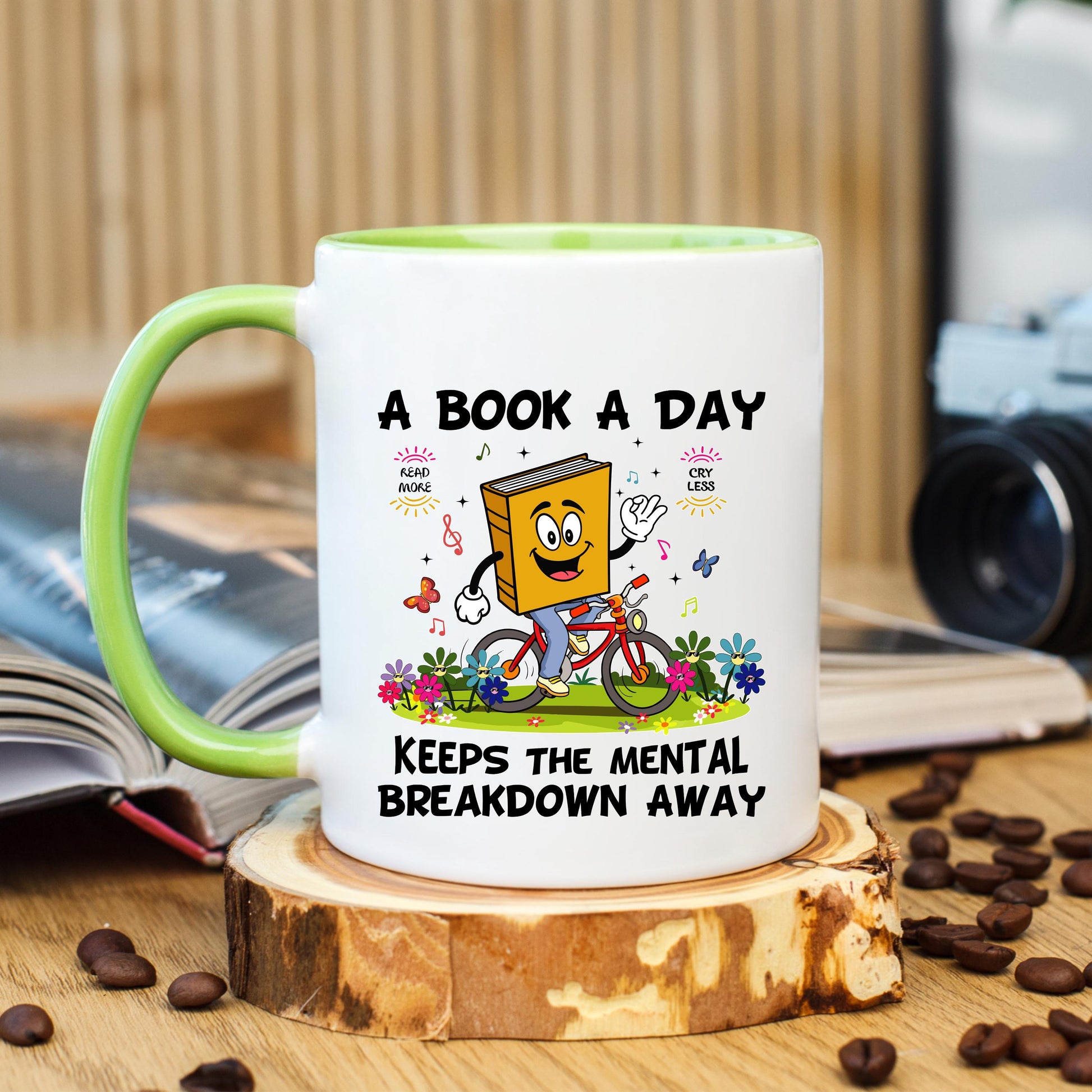 A Book a Day Coffee Mug, Funny Book Lover Mug, Reading Coffee Cup, Bookworm Mug, Ceramic Mug, 11 oz Mug, 15 oz Mug