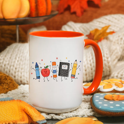 Teacher Mug, Cute Teacher Coffee Mug, Teacher Appreciation Gift, Elementary Teacher Mug, Back to School Mug, Pencil Mug, Classroom Mug