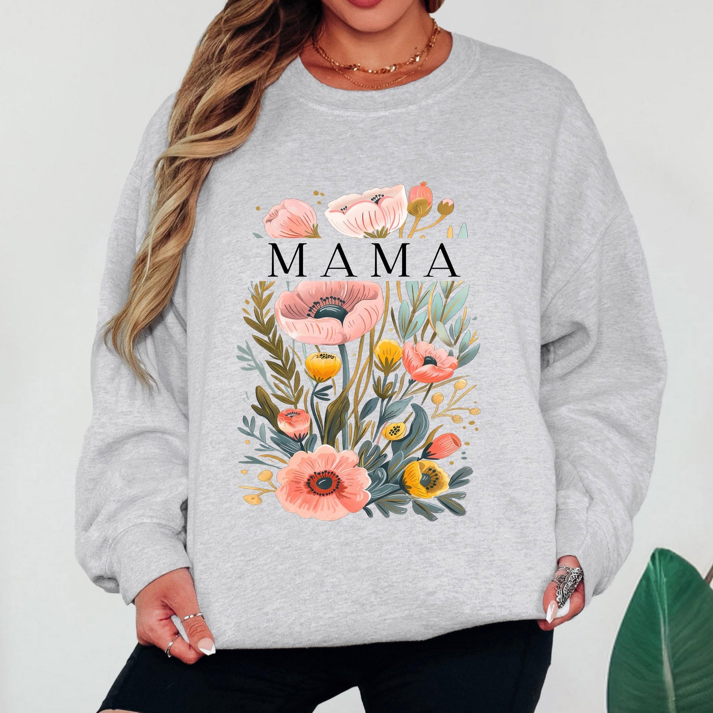 Mama Floral Sweatshirt, Wildflower Mama Crewneck, Floral Mom Sweatshirt, Cozy Graphic Sweatshirt, Gift for Mom