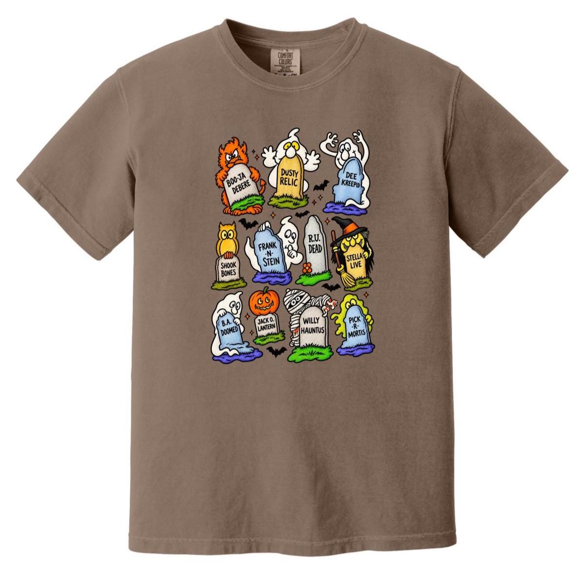 Vintage Tombstone Halloween Shirt, Comfort Colors Headstone Fall Tee, Spooky Fall Graphic Shirt, Cute Halloween Tombstone Tee, Autumn Shirt