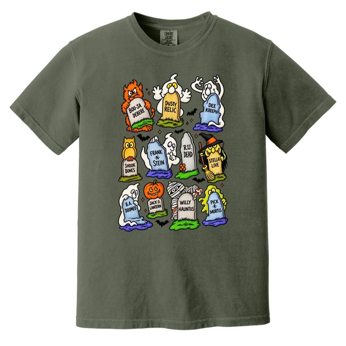 Vintage Tombstone Halloween Shirt, Comfort Colors Headstone Fall Tee, Spooky Fall Graphic Shirt, Cute Halloween Tombstone Tee, Autumn Shirt
