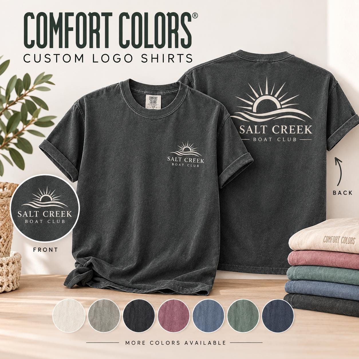 Comfort Colors 1717 Custom Shirt, Upload Your Logo, Personalized Business T-Shirt, Custom Design Tee, Team Company Shirt