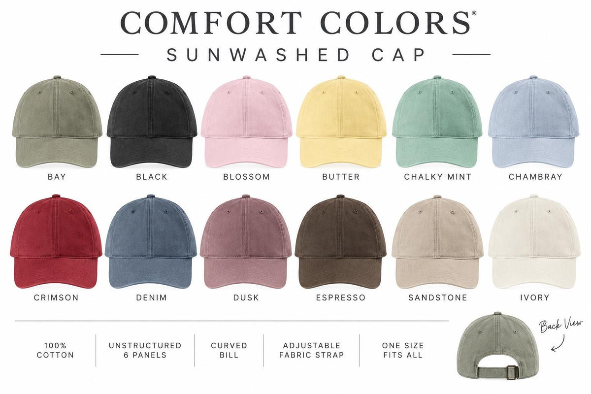 Custom Hat, Personalized Comfort Colors Hat, Custom Logo Hat, Custom Text Hat, Custom Baseball Cap, Add Your Image or Design
