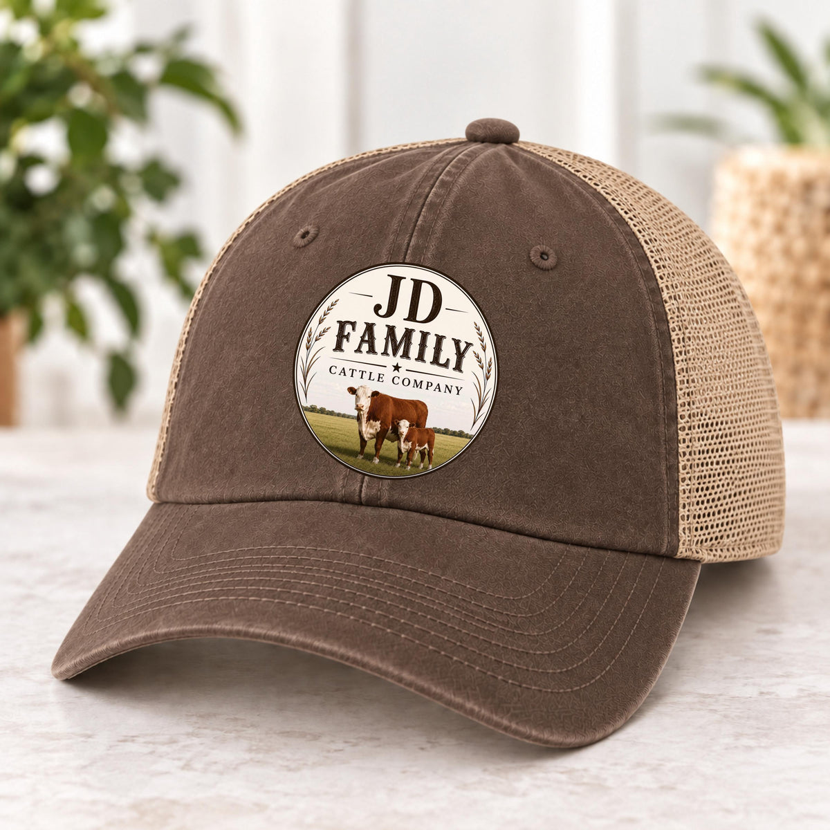 Sunwashed Trucker Cap, Personalized Hat, Custom Image Hat, Custom Baseball Cap, Add Your Logo Artwork Photo or Custom Text