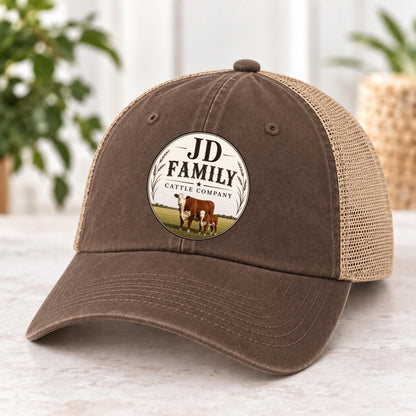 Sunwashed Trucker Cap, Personalized Hat, Custom Image Hat, Custom Baseball Cap, Add Your Logo Artwork Photo or Custom Text