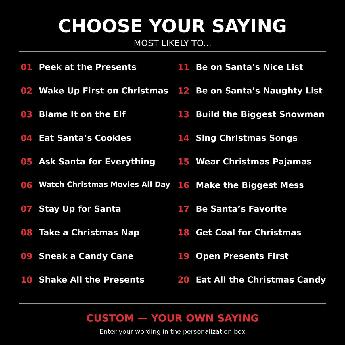 Custom Kids Most Likely To Christmas Shirt, Santa Most Likely Tee, Funny Kids Christmas T-Shirt, Custom Holiday Shirt, Christmas Party Tee