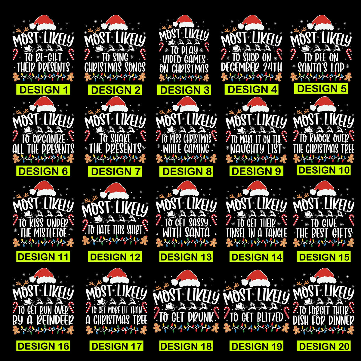 Matching Family Christmas Shirts, Most Likely To Christmas Shirts, Funny Family Holiday Tees, Pick Your Saying Xmas Shirts