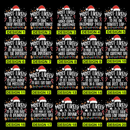 Most Likely to Christmas Group Shirts, Matching Family Holiday Tee, Funny Christmas Party T-Shirt, Christmas 2026 Shirts