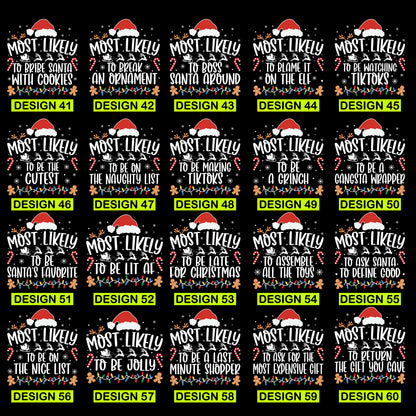 Most Likely to Christmas Group Shirts, Matching Family Holiday Tee, Funny Christmas Party T-Shirt, Christmas 2026 Shirts