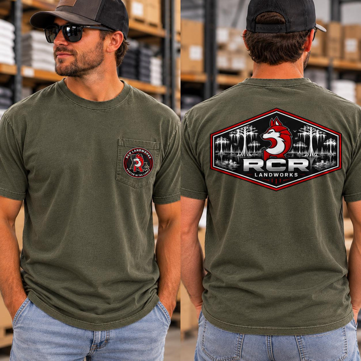 Custom 6030 Comfort Colors Pocket T-Shirt, Garment Dyed Cotton, Logo Tee