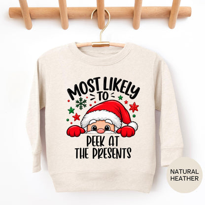 Custom Kids Most Likely To Christmas Shirt, Santa Most Likely Tee, Funny Kids Christmas T-Shirt, Custom Holiday Shirt, Christmas Party Tee
