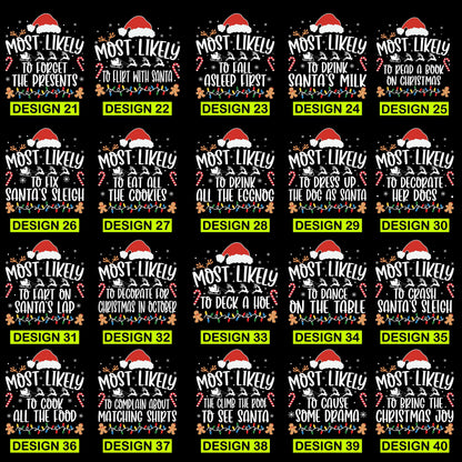 Most Likely to Christmas Group Shirts, Matching Family Holiday Tee, Funny Christmas Party T-Shirt, Christmas 2026 Shirts