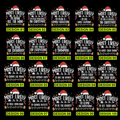 Most Likely to Christmas Group Shirts, Matching Family Holiday Tee, Funny Christmas Party T-Shirt, Christmas 2026 Shirts