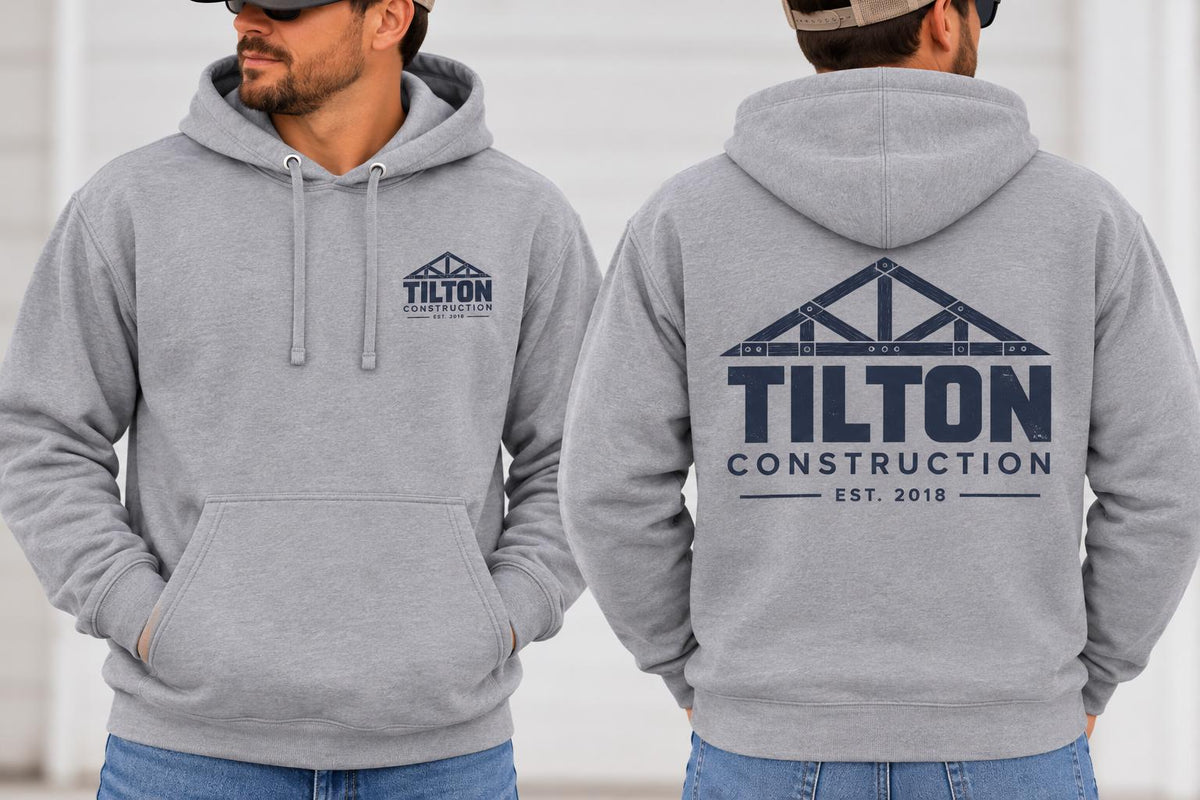 Custom Logo Hoodie, Personalized Logo Sweatshirt, Your Business Logo or Brand Logo, Front and Back Logo Sweatshirt, Port and Co Hoodie