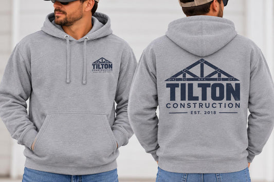 Custom Logo Hoodie, Personalized Logo Sweatshirt, Your Business Logo or Brand Logo, Front and Back Logo Sweatshirt, Port and Co Hoodie
