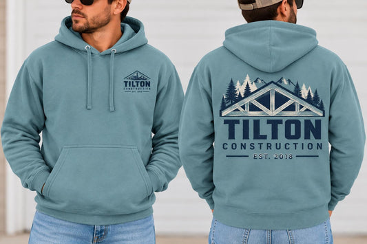 Custom Logo Hoodie, Personalized Logo Sweatshirt, Your Business Logo or Brand Logo, Front and Back Logo Sweatshirt, Port and Co Hoodie