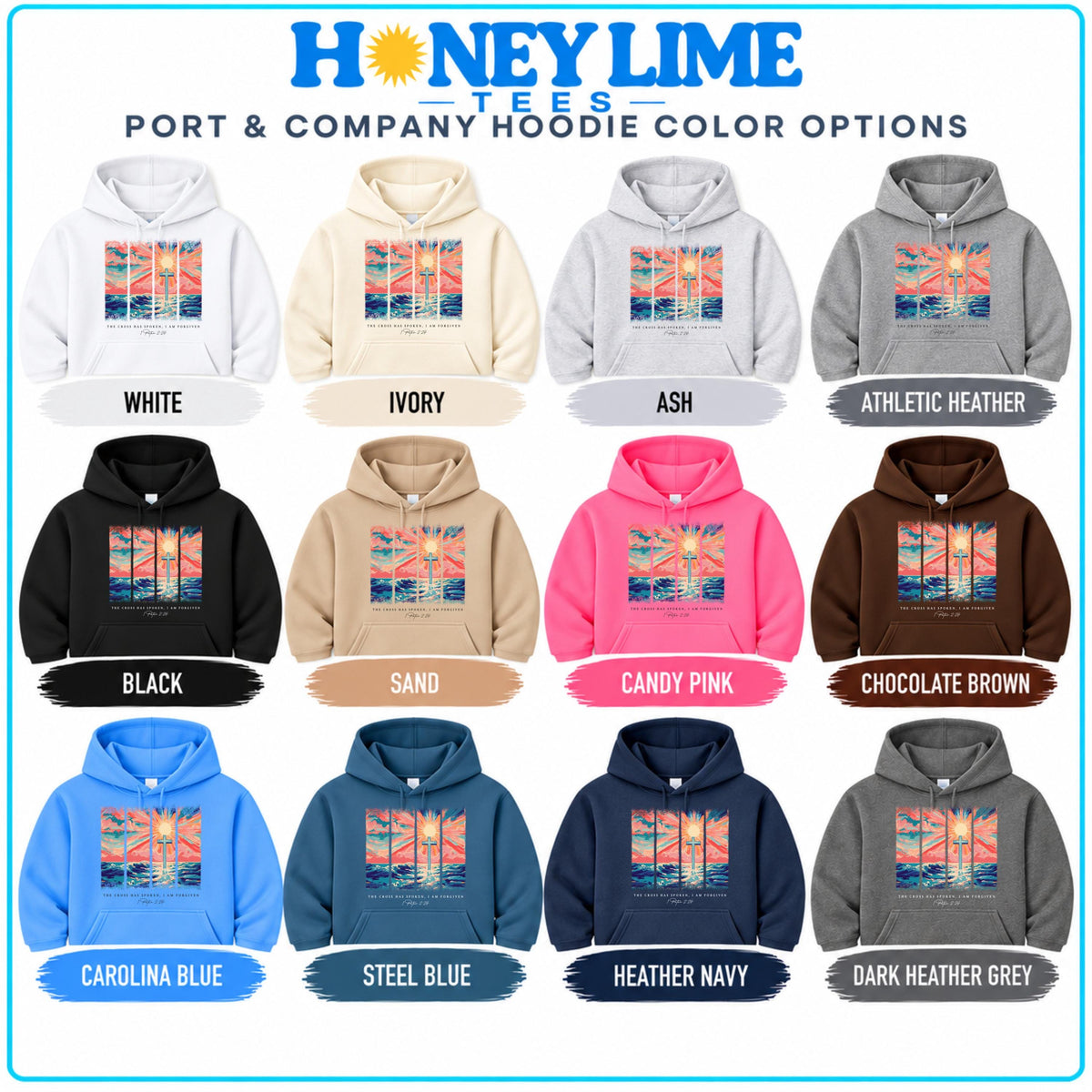 The Cross Has Spoken Christian Shirt, I Am Forgiven 1 Peter 2:24 T-Shirt, Colorful Ocean Cross Sweatshirt, Faith Hoodie