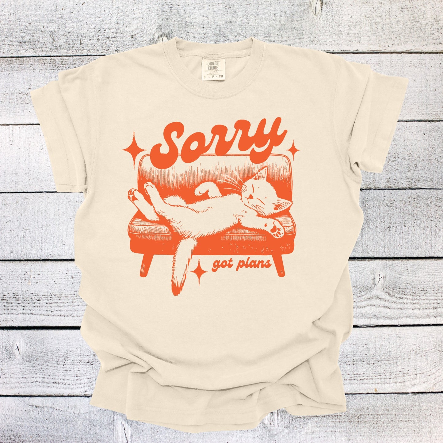 Sorry Got Plans Funny Cat Shirt