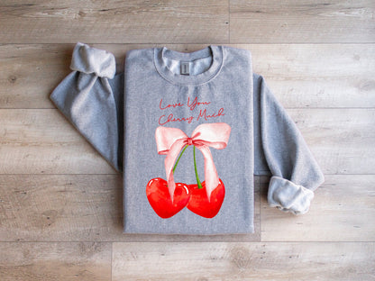 Coquette I Love you Cherry Much Sweatshirt