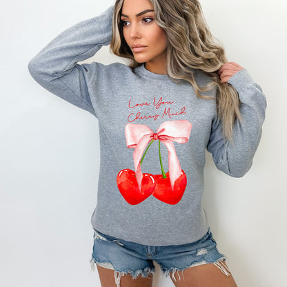 Coquette I Love you Cherry Much Sweatshirt