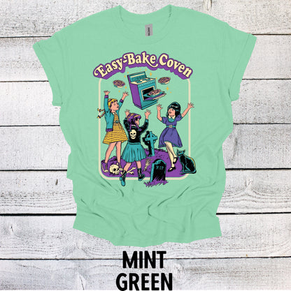 Vintage Easy Bake Coven Halloween Shirt - 90s Tee with Witchy Vibes and Purple Design