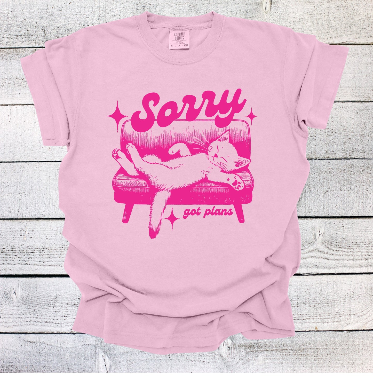 Sorry Got Plans Funny Cat Shirt