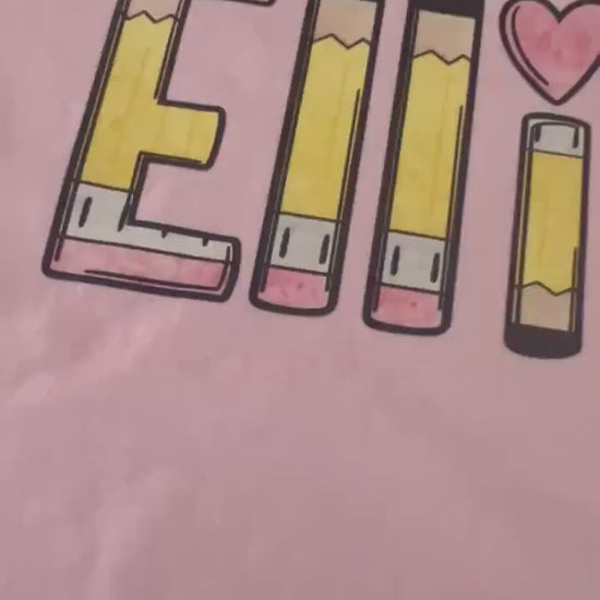 Personalized Pencil Name Shirt: Custom Back to School Tee
