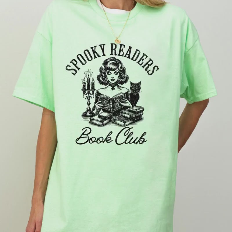 Spooky Readers Book Club T-shirt Book Lover Shirt Book Tshirt Women Reading Shirts Book Club gifts bookish Shirt Book Nerd Shirt Book Shirt