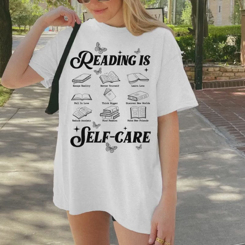 Reading is Self Care Shirt, Bookworm TShirt, Self Love Tee, Inspirational Gift, Book Lovers Gift, Mindfulness Tee